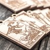 Ornament - Tarot Deck - Set of 78 - Raw Wood 2x3in