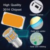 Melphan-Auto 1157 Led Light Bulb Amber Yellow, 12V-24V 1157 7528 2357 2057 BAY15D LED Replacement Light Bulb for Brake Light Tail Light for Car RV Trailer Boat, 54SMD 3014 Chipset,4PCS