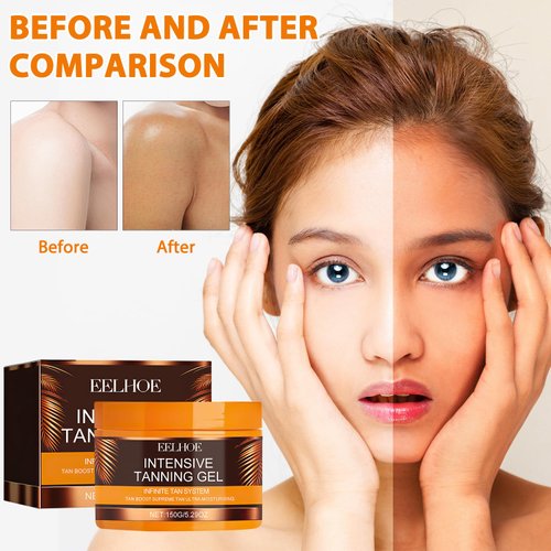 Luxury Intensive Tanning Gel, Intensive Tanning Luxe Gel, Natural Tanning Cream Gel for Natural Tan Skin, Tanning Gel for Sunbeds and Outdoor Sun