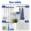 Metal Shower Curtain Hooks，Set of 12 Rings，Rust Resistant S Shaped Hooks Hangers for Shower Curtains, Kitchen Utensils, Clothing, Towels, etc. (Nickel)