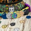 Engraved Pet Tag for Dogs and Cats - Personalized Front & Back up to 4 Lines of Text Custom Engraved ID, Round Paw Print Solid Plating Stainless Steel Gold Regular