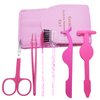 Eyelash Curlers 6Pcs - Eyebrow Tweezer for Women - Eyelash Applicator Tool with Comb - Portable Eyebrow Grooming kit - Mini Eyebrow Scissor Set - Eye Brow Clippers Brush for Fake Lash Cosmetic