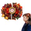 Fall Bow Hair Clip for Girls, Hello Fall Hair Bow Barrette Multi Layer Orange Maple Leaf Big Bow Hairclips Hairpins, Autumn Fall Thanksgiving Halloween Hair Accessories Party Favors for Girls Women