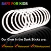 NUDALA 100 White Glow Sticks Bracelet Necklaces Bulk Glow In The Dark Party 8 inch Light Up Stick with 100 Connectors for Christmas New Year Easter 4th of July Halloween Party Favors