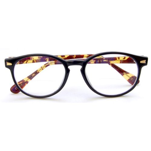 Boomer Eyeware Classic Stylish Bifocal Rounders, Reading Glasses for Men & Women, 2.00, Black