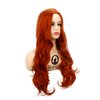 Baruisi Orange Wigs for Women Long Curly Wavy Synthetic Hair Wig Natural Middle Parting Heat Resistant Costume Cosplay Wig