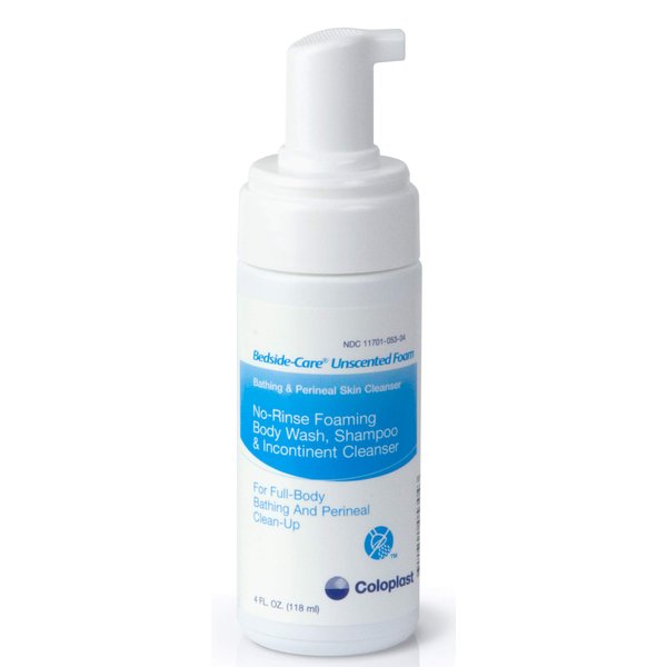 Coloplast Bedside-Care Foam Body Wash, Shampoo, and Cleanser Unscented 4Oz 7147