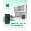 AVANTEK Wireless Door Bell, CB-21 Mini Waterproof Wireless Doorbell Operating at Over 1000 Feet, 2 Remote Buttons Can Have Different Tones, 52 Melodies, CD Quality Sound and LED Flash