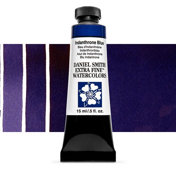 DANIEL SMITH 284600043 Daniel Smith Extra Fine Watercolor 15ml Paint Tube, Indanthrone Blue 0.5 Fl Oz (Pack of 1)