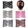 Ruihfas 5Pcs Easy Stretch Beaded Hair Combs Double Magic Slide Metal Comb Clip Hairpins for Women Hair Styling