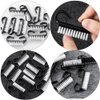 EXCEART Handle Grip Nail Brush 12Pcs Nail Dust Brushes Nail Cleaning Brushes with Handle Hand Fingernail Scrub Manicure Brushes