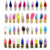40pcs Luminous Mini Troll Dolls Glow in The Dark Vintage Action Figures Lucky Troll Dolls 1.2" Bodies, 2.3" Hair. Cake Toppers School Project, Arts and Crafts (40pcs)
