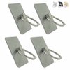 4 Pack Cell Phone Ring Holder Finger Stand Kickstand Metal Grip Rotating Hook