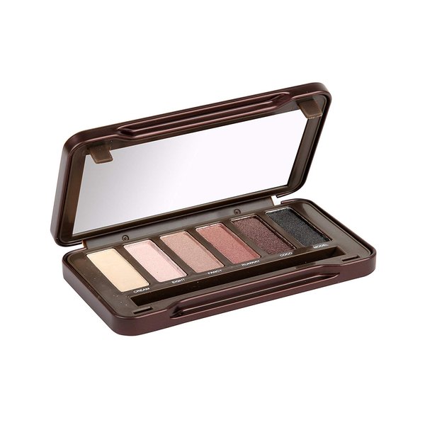 BYS On-The-Go Eyeshadow Palette,Six Shades with Mirror and Applicator, Nude