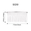 Cinaci 30 Pack Silver Metal Hair Side Combs Plain Slide Barrettes with 20 Teeth DIY Decorative French Headpieces Bun Holder Wire Comb Hair Clips Crafts Accessories for Women Girls Wedding Brides Veil