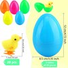 Cagemoga 40 Pack Easter Eggs Prefilled Wind Up Yellow Chick Toys Jumping Chicken Toy for Easter Egg Hunt Game Easter Basket Stuffers Party Supplies