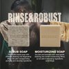 Rinse & Robust Mens Bar Set - Handmade Natural Soap Gift Set for Men, 6 Scents, Moisturizing & Exfoliating, 3.5 oz (6 bars)
