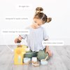 Pearhead Barista in Training Montessori Toy Coffee Maker, Wooden Pretend Play Toy Set for Developmental Learning, Play Kitchen Set for Toddlers Ages 3+ Years, 9 Piece Wooden Play Toy Set