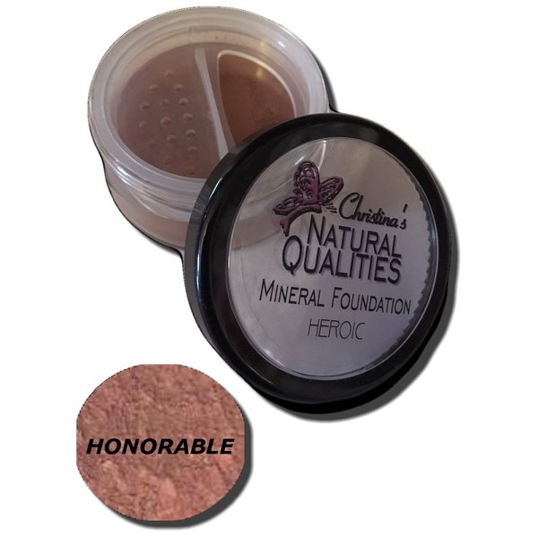 Christina's Natural Qualities Mineral Powder Foundation With Botanicals For Women of Color - Heroic