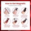 Beetles Cat Eye Gel Nail Polish Set 6 Colors, Glitter Red Shiny Brown Burgundy Purple Blue Green Magnetic Effect Sparkle Stunning Nail Gel Polish Gifts for Women, 2024 Limited Colors