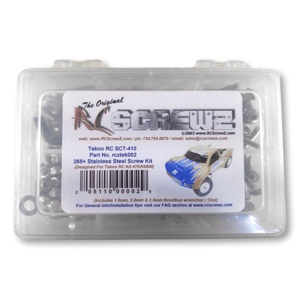 RCScrewZ Tekno RC SCT410 Stainless Steel Screw Kit (TKR5500) - 265+ pieces - tek002