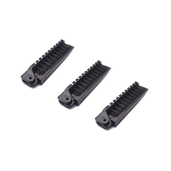 Aeyistry 3 Pcs Portable Travel Hair Comb Brush Foldable Massage Hair Comb Anti-static Hairdressing Tools Set(Black)