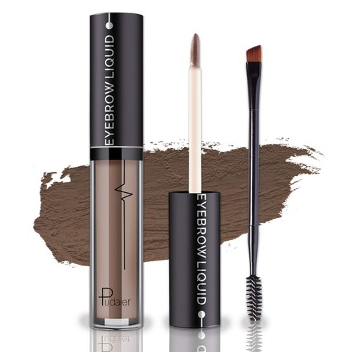 YOLETO Waterproof Eyebrow Gel - Brunette Brown Tinted Mascara Makeup for Natural-Looking Brows, Long-Lasting Smudge-Proof Formula with Brow Shaper and Mascara Primer Brush Wand Kit