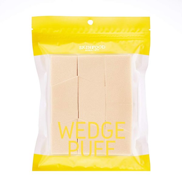 SKINFOOD Wedge Puff Sponges Jumbo Size 12pcs - Blender Beauty Foundation Wedges Blending Sponge - Makeup Wedges - Multi Purpose Cosmetic Applicator Makeup Sponge Blender for Makeup & Concealer