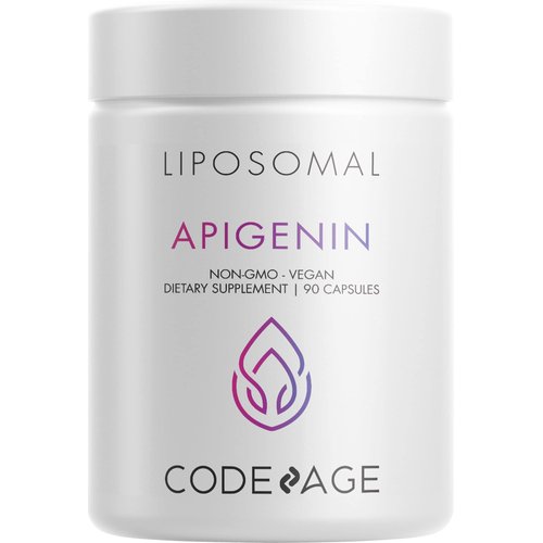 Codeage Liposomal Apigenin Supplement, 3-Month Supply, Daily Flavonoid Chamomile Extract, Liposomal Phospholipid Complex, Non-GMO Sunflower Oil, Phosphatidylcholine Vegan Blend, Gluten-Free, 90 Count