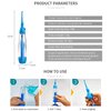 Water Flosser Non-Electric Portable Affordable, Oral Irrigator Cordless Manual Air Pressure Simple Operation, for Home and Travel Blue
