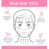 Skin Gym Rose Quartz Sculpty Heart Gua Sha Face Massager for Under Eye Bags, Puffy Eyes and Fine Lines Anti-Aging Face Lift Skin Care Beauty Tool