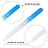6 Pack Glass Nail Files with Case Crystal Glass Fingernail Files Double Sided Glass Nail File Mixed Color Manicure Set for Gentle Nail Care, 6 Colors