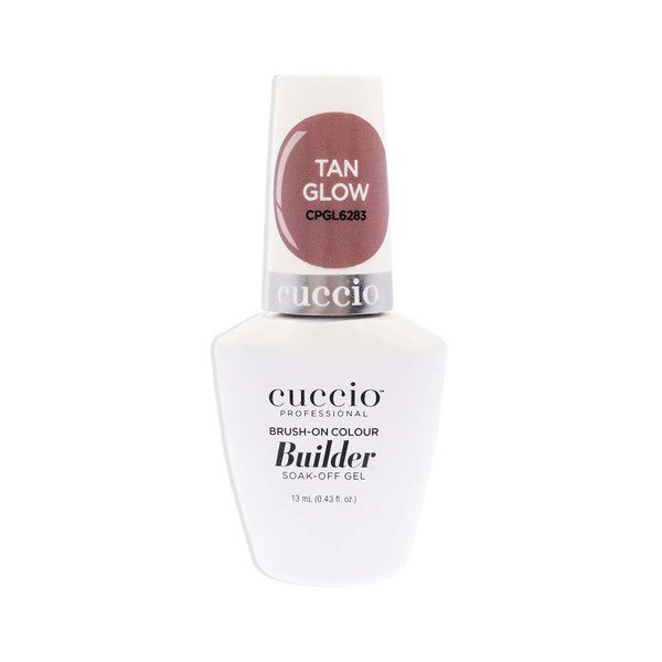 Cuccio Pro Brush-On Colour Builder Soak-Off Gel - Calcium Enriched - Easy Brush-On - Perfect Light Color - Reinforce, Build, Shape And Extend The Natural Nail - Tan Glow - 0.43 Oz Nail Polish