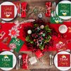 50 Pcs Christmas paper Napkins Disposable Team Naughty Luncheon Napkins Red and Green Holiday Party Supplies Xmas Party Decorations