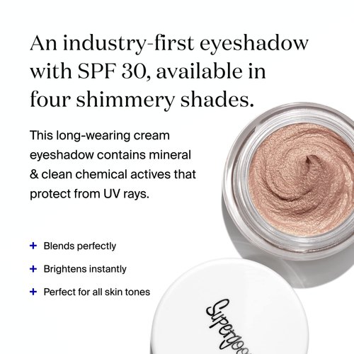 Supergoop! Shimmershade, Daydream - 0.18 oz - Long-wearing Cream Eyeshadow with Broad Spectrum SPF 30 Sunscreen - Instantly Brightens Eye Area - Won?ÇÖt Crease, Flake or Fade