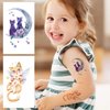 Father.son 12 Sheets Watercolor Cat Temporary Tattoos for Girls Kids, Cute Kitty Waterproof Fake Tattoos Body Art Sticker, Animal Birthday Supplies, Pet Lover Party Favors, Meow Arts and Crafts