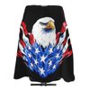 American Flag And Bald Eagle Patriotic Salon Barber Cape - Professional Hairdressing Waterproof Hair Cutting Cape With Adjustable Snap Closure-Haircut Apron For Hair Stylist And Home Use-55''X66''