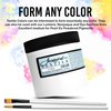 Moshify Jacquard Products White Textile Color Fabric Paint 8-Ounces - Bundled Brush Set