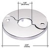 Floor and Ceiling Plate Cover Split Flange Replacement and Repair Kit, Fits 3/4 Inch IPS Galvanized Pipe or 1 Inch Copper Pipe, Chrome Finish (Pack of 6)