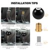 RYANSTAR Shift Knob Black 8 Ball Billiard Acrylic Gear Shift Lever Shift Knob Black Shaped Round Manual with 3 Adapters Universal Fit Compatible with Manual Car M 81.25, M 101.25, M 101.5, M 121.25