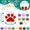 Weecent 48 Pcs Paw Erasers 8 Colors Paw Print Erasers Dog Birthday Party Favors Cat Party Gifts Welcome Back to School Erasers School Supplies for Artists Kids Students
