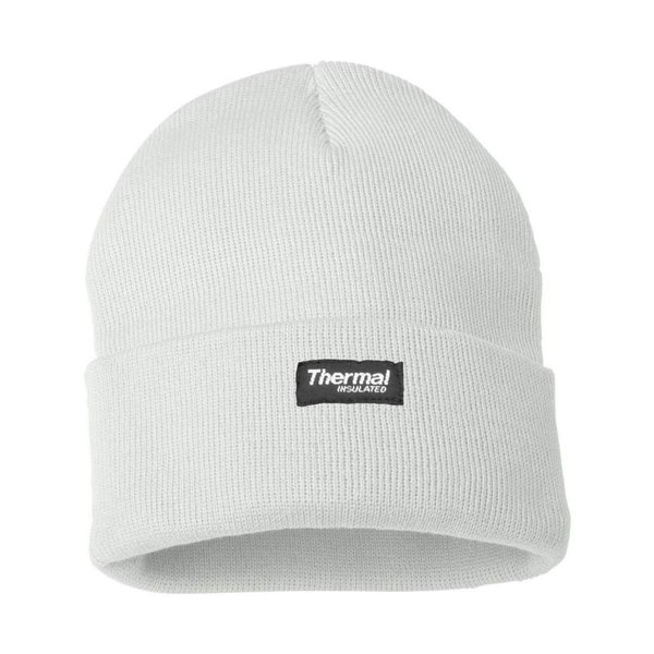 McGuire Gear Thermal Insulated Watch Cap Beanie, 40 Gram Insulation, Water Resistant, Warm Lightweight Winter Hat (White)