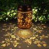 Solar Lantern Outdoor Hanging Lights Christmas Birthday Gifts for Women Mom and Grandma Butterfly Flower Metal Garden Decor Outside Waterproof LED Solar Lanterns for Patio, Yard, Pathway,Landscape