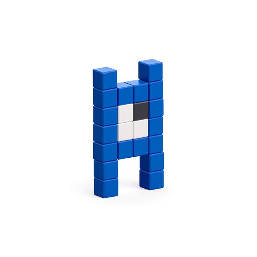 PIXIO Mini Monster Gatez Story Series 22 Magnetic Blocks Stress Relief Construction Toy, Building Blocks in 8-bit Pixel Art, Creativity for Kids, Fidget Toy