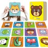 Broytain Alphabet Flash Cards,Giant ABC Animal Flash Cards for Toddler 3-5,26 Lowercase and Uppercase Letter Cards,Educational Learning Games for Kids,Preschool Kindergarten Toys