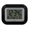 La Crosse Technology WT-8005U-B-INT Atomic Digital Wall Clock with Indoor Temperature, Black,