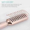 Navaris Vented Hairbrush - Vented Hair Brush with Gel Handle and Wide Set Bristles for Detangling and Styling Wet, Dry, Curly, Thick Hair - Rose Gold