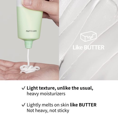 numbuzin No.2 Cica Ceramide Repair Cream | Facial Moisturizer, Strengthen Skin Barrier, Centella Asiatica, Real Ceramide, Butter Texture | Korean Skin Care for Face, 2.02 fl oz