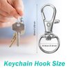 100PCS Premium Swivel Snap Hooks with Key Rings,Metal Lanyard Keychain Hooks Lobster Clasps for Key Jewelry DIY Crafts 1.25inches/32mm(50 Pcs Lanyard Snap Hooks+50 Pcs Key Rings)