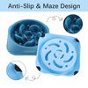MateeyLife Slow Feeder Dog Bowls 2PCS, Anti-Choking Puzzle Dog Food Bowls, Anti-Slip Interactive Dog Feeding Bowls Slow Down Eating, Bloat Stop Maze Dog Dishes for All Breeds Pets LightBlue&DarkBlue